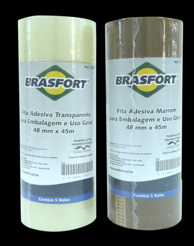 FITA ADESIVA CRISTAL 48mmx45mts (BRASFORT) REF.7546